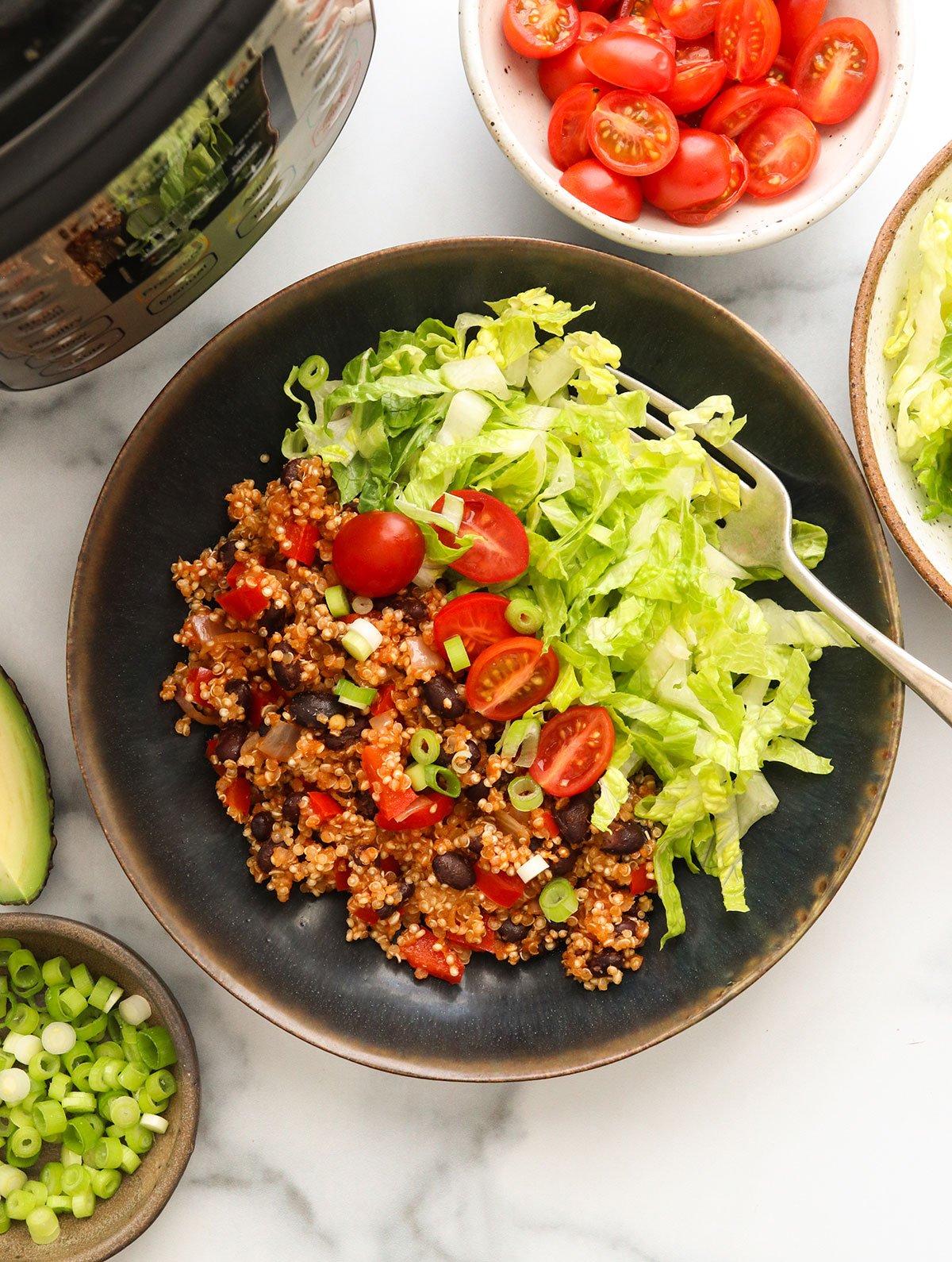Healthy Instant Pot Vegan Quinoa Burrito Bowls: Protein-Rich